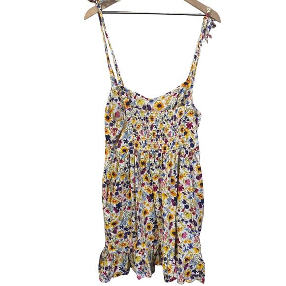 Old Navy Colorful Sunflower Ruffled Tiered Cami Sundress with Pockets  Sz L - Picture 15 of 15